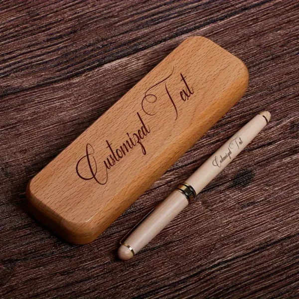 1set Wooden Pen + Wooden Gift Box Set