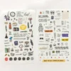 6pcs Watercolor Sticker Set for Journals & Albums