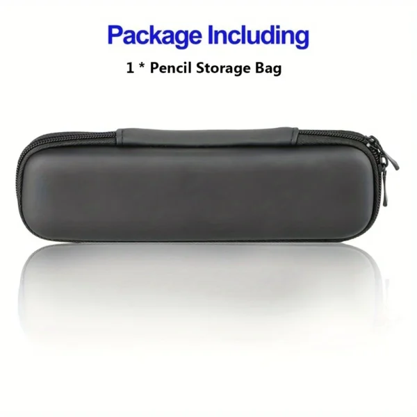 1pc Black Pencil Holder Pen Case EVA Hard Shell Stylus Earphone Pouch Stationery Cover Box Makeup Storage Bag Office Use