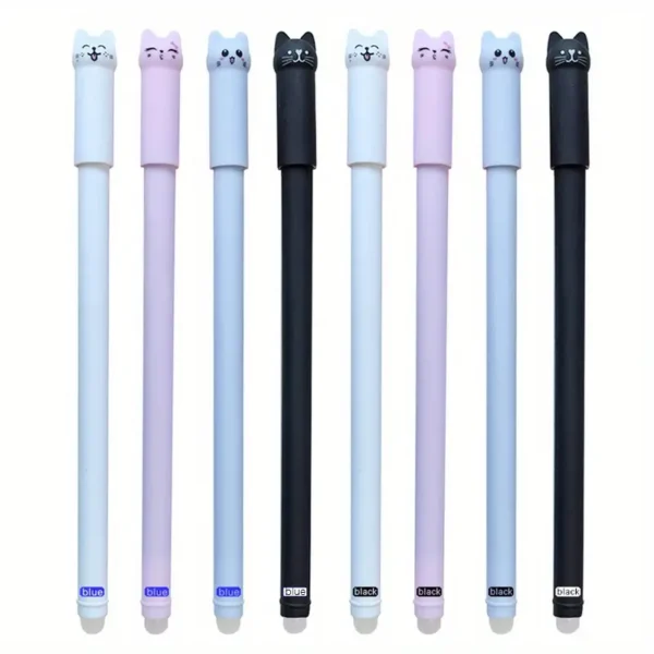 24 Pack Cat Themed Erasable Gel Pens