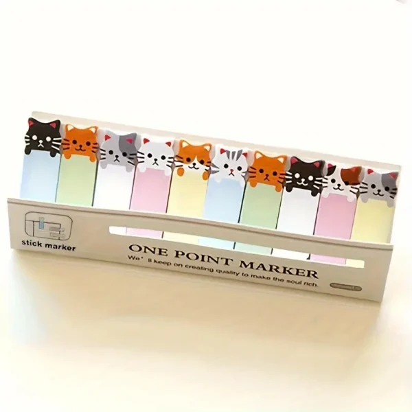 1725691271973-9d5d308d138e4671a2f9e391c608bc0b-goods 150 Sheets/Pack, Random Cute Cat-Themed Sticky Notes Set