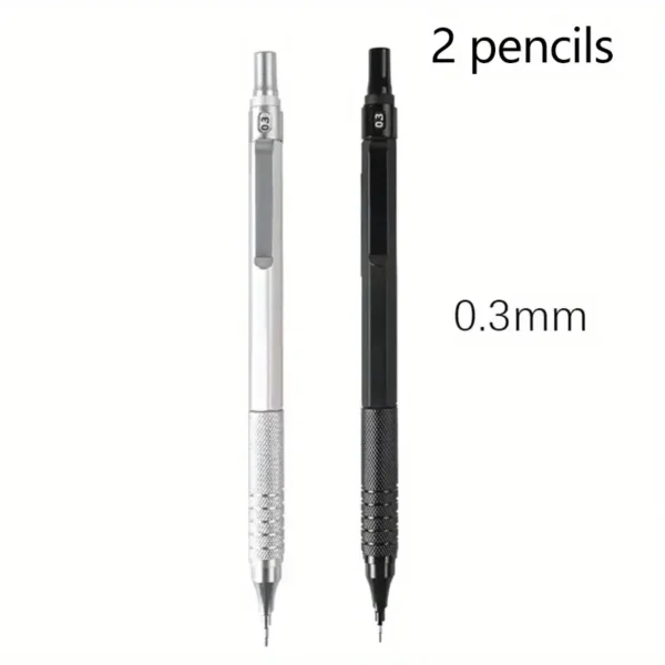 2 Pencils/set Low Center of Gravity Metal Mechanical Pencil Set