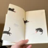 1pc 2025 Cycle Plan B6  Cute Black Cat Design Linen Notebook