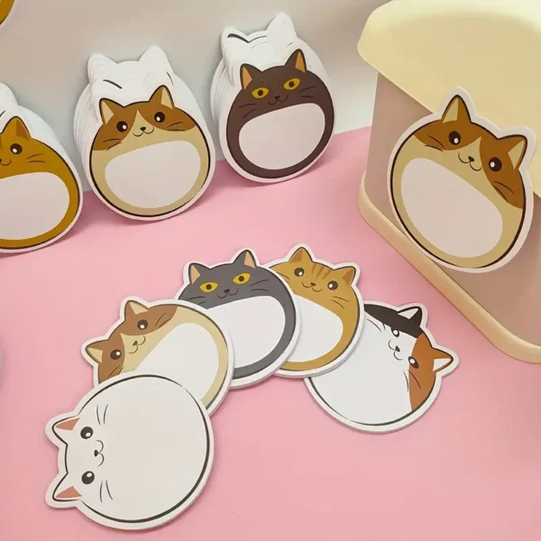 5 Pack Cartoon Kitty Sticky Notes