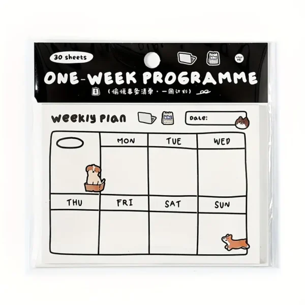 30 Sheets of Adorable Weekly Planners