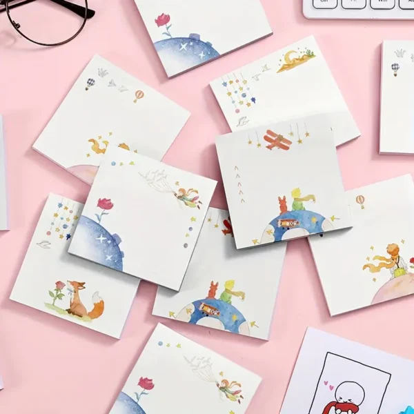 4f8fa696b03e1acd3740264492cd3119 1pc, 50pages Sticky Notes, Cute Cartoon Note Pad