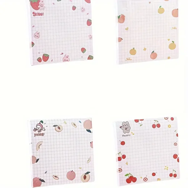 4pcs/set Fruit Pattern Sticky Notes