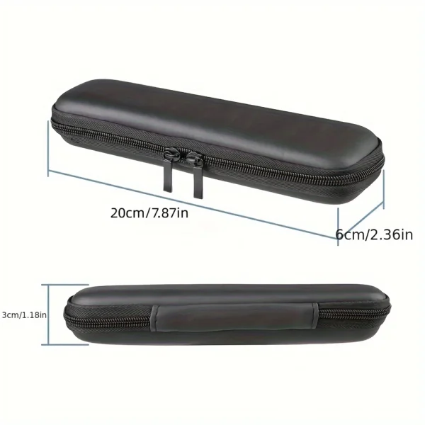 1pc Black Pencil Holder Pen Case EVA Hard Shell Stylus Earphone Pouch Stationery Cover Box Makeup Storage Bag Office Use