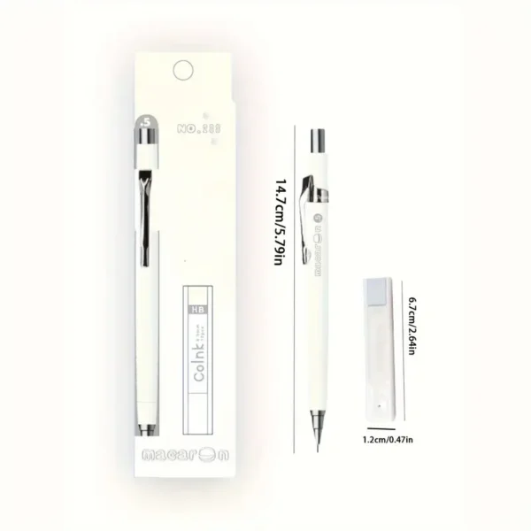 HB 0.5mm Macaron Color Mechanical Pencil Set with Extra Lead