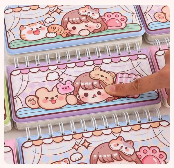 1pc Cute Animal And Character Mini Portable Planner