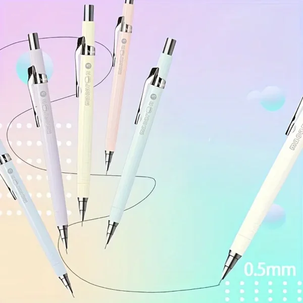 HB 0.5mm Macaron Color Mechanical Pencil Set with Extra Lead