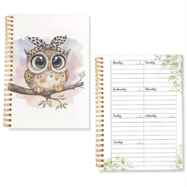 1pc Moe Xiao Qiyun Spiral Weekly Planner Notebook